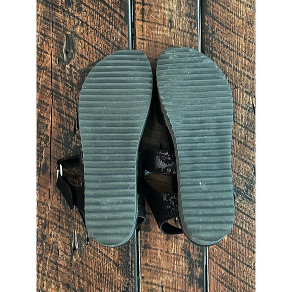 Walking Cradle Huntley Sandals Black Metallic Drops Leather Nubuck, Size… - Picture 12 of 16